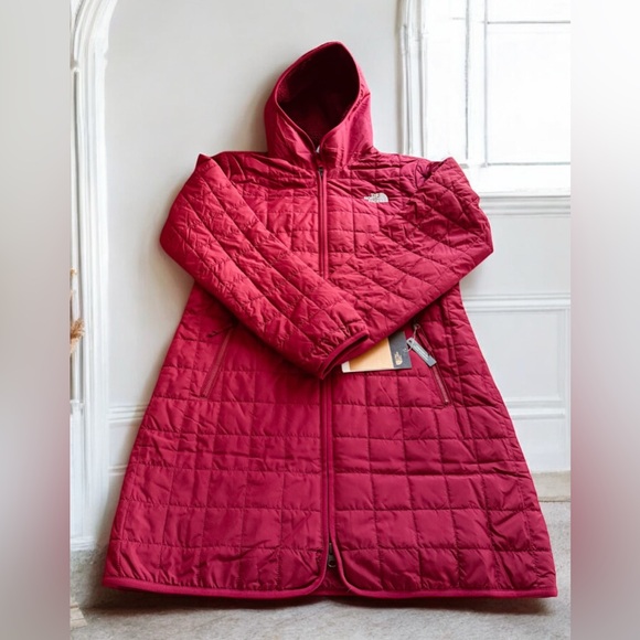THE NORTH FACE Junction Insulated Parka Women’s Long Jacket Beetroot Small - Picture 2 of 13